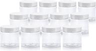 clear plastic refillable travel white logo