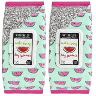 beauty concepts - 2 pack (60 count each) watermelon detoxifying facial cleansing wipes: refreshing skincare solution for a clean and radiant complexion logo