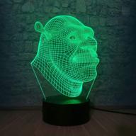 🎁 3d lamp shrek led table night light: interactive illumination for baby's sleep and kids' playtime with remote touch sensor light - perfect birthday, christmas, and baby shower gift! логотип