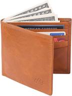 blocking bifold genuine cowhide leather men's accessories for wallets, card cases & money organizers logo