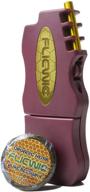 🔥 flicwic hemp wick cranberry and gold dispenser: mini-bic lighter case with 12' organic hemp wick spool - over one hour of constant flame! logo