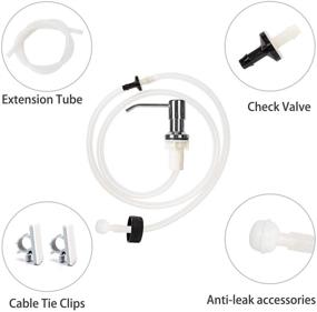 img 2 attached to 🚰 Sink Soap Dispenser Tube Kit, 47”, Upgraded with Check Valve - No More Refilling the Small Bottle