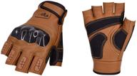 vgo leather fingerless motorcycle ga6078hl logo