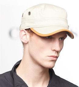 img 2 attached to 🎩 CACUSS Men's Army Cap: Stylish Adjustable Cotton Cadet Hat for Military and Outdoor Activities