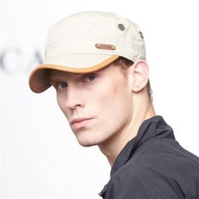 img 3 attached to 🎩 CACUSS Men's Army Cap: Stylish Adjustable Cotton Cadet Hat for Military and Outdoor Activities