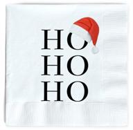 olyphan funny christmas napkins - cute santa theme paper napkins for holiday party - 40 pack, disposable 6.5 inches – ideal for dinner parties, cocktails, luncheon, lunch buffet, appetizers & desserts logo