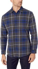 img 2 attached to Premium Quality Amazon Essentials Regular Fit Long Sleeve Flannel Shirts for Men