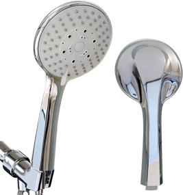 img 4 attached to 🚿 Silver MOIOIBE High Pressure 5 Modes Shower Head with Hose and Extension Arm - Detachable Handheld Showerhead