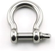 🔗 heayous 1/2 inch stainless steel screw pin anchor shackle: heavy duty bow shape load clamp for chains, wirerope lifting, paracord, outdoor camping, survival rope bracelets логотип