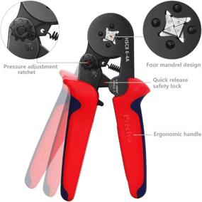 img 2 attached to Ferrule Crimping Tool Kit with Self-adjustable Ratchet - 🔧 Preciva AWG23-7 Crimper Plier Set and 1200PCS Wire Terminals & Connectors