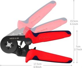 img 1 attached to Ferrule Crimping Tool Kit with Self-adjustable Ratchet - 🔧 Preciva AWG23-7 Crimper Plier Set and 1200PCS Wire Terminals & Connectors