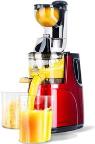 img 4 attached to 🍏 OverTwice Slow Masticating Juicer: Cold Press Extractor Apple Orange Citrus Machine with Wide Chute - Quiet Motor for Fruit Vegetables