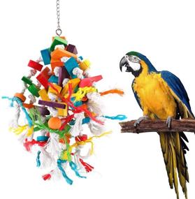 img 4 attached to Premium CRMADA Large Parrot Toys - Quality Bird Chewing Toys for African Grey, Cockatoo, Macaw & More