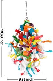 img 2 attached to Premium CRMADA Large Parrot Toys - Quality Bird Chewing Toys for African Grey, Cockatoo, Macaw & More