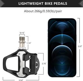 img 1 attached to 🚲 KOOTU Universal Road Bike Pedals: Platform & Clipless Pedals for Road, Spin, MTB & Indoor Bikes (9/16")