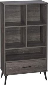 img 4 attached to RiverRidge Storage Bin Black Weathered Woodgrain Furniture