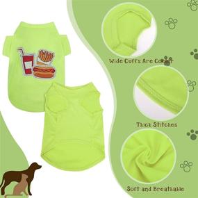 img 2 attached to 🌈 Colorful Summer Pet Shirt Set: 9-Piece Printed Striped Dog Clothes for Small to Medium Dogs and Cats – Soft, Breathable, and Stylish