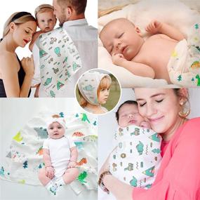 img 2 attached to 👶 Koo-dib Muslin Swaddle Blanket Set: Cozy and Gender-Neutral Baby Swaddles for Better Sleep - 5 Pack (0-3 months)