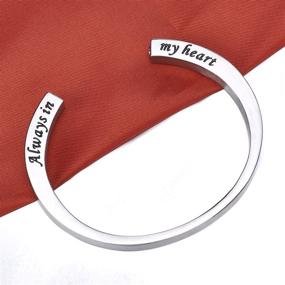 img 1 attached to 💔 Always in My Heart Memorial Cremation Urn Bracelet: Engraved Stainless Steel Waterproof Remembrance Bracelet