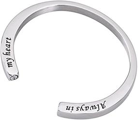 img 4 attached to 💔 Always in My Heart Memorial Cremation Urn Bracelet: Engraved Stainless Steel Waterproof Remembrance Bracelet