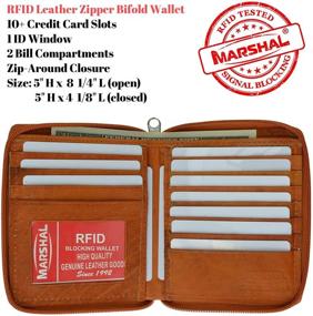 img 3 attached to 💼 Stylish & Secure: Black Leather Zippered Wallet for Men - Ideal Men's Accessories for Wallets, Card Cases & Money Organizers