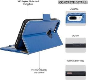 img 2 attached to 📱 Navor Detachable Magnetic Wallet Case with RFID Protection for iPhone 7 Plus [Vajio Series] - Hot Blue (IP7PVJHB)