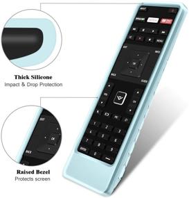 img 2 attached to 📺 Fintie Remote Case for Vizio XRT122 Smart TV Remote Control - CaseBot (Honey Comb) Lightweight Anti-Slip Shockproof Silicone Cover - Vizio XRT122 LCD LED TV Remote Controller - Blue Glow in The Dark