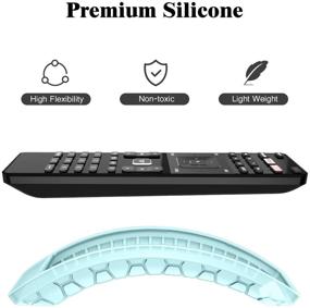 img 3 attached to 📺 Fintie Remote Case for Vizio XRT122 Smart TV Remote Control - CaseBot (Honey Comb) Lightweight Anti-Slip Shockproof Silicone Cover - Vizio XRT122 LCD LED TV Remote Controller - Blue Glow in The Dark