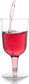 img 2 attached to Premium 6 oz Clear Plastic Wine Glasses, Set of 60 Stemmed Plastic Wine Cups
