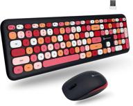 🖥️ x9 performance colorful keyboard and mouse combo - wireless 2.4ghz - enhance your space with a stylish wireless keyboard and mouse set (110 keys & 18 shortcuts) - for pc, chrome, and more - black multicolor logo