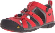 ultimate protection and style: keen kids seacamp sandal black boys' shoes – perfect for outdoor adventures logo
