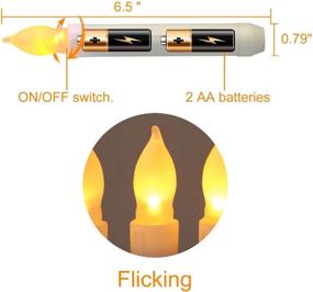 img 1 attached to Enhance Your Décor with Raycare's Set of 24 Flameless LED Taper Candles - Perfect for Church, Party, and Halloween Decorations!