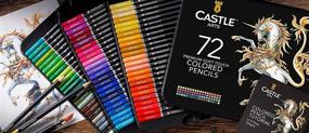 img 2 attached to 🖍️ Castle Art Supplies 72 Premium Colored Pencils Set - Ideal for Adult Artists Beginners, Drawing, Sketching, and Shading - Artist Soft Series Lead Cores with Vibrant Colors