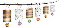 amscan adorable baby shower party polka dots and stripes hanging accordion lantern decoration: stunning paper décor, 12' length logo