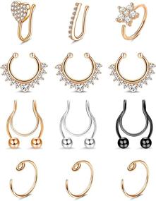 img 4 attached to FIBO STEEL Stainless Piercing Jewelry Women's Jewelry and Body Jewelry