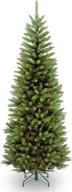 🎄 6-foot green kingswood fir slim christmas tree by national tree company - includes stand - artificial & realistic design logo