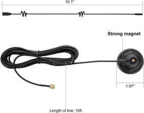 img 3 attached to 📶 DoHonest Длинная/Прочная 7db Антенна: Усиление цифрового сигнала с 13,5 футовым удлинительным кабелем для беспроводной системы камеры заднего вида.