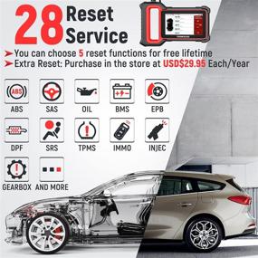 img 1 attached to 🔍 ThinkScan Plus S7: Полноценное улучшенное диагностическое сканерное устройство OBDII с 28 функциями сброса - обновление через WiFi и считывание кодов для ABS SRS двигателя трансмиссии кузова кондиционера IC (5 дополнительных опций)
