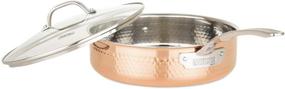 img 1 attached to 10 Piece Viking Culinary Hammered Copper Clad Cookware Set in 3-Ply Stainless Steel