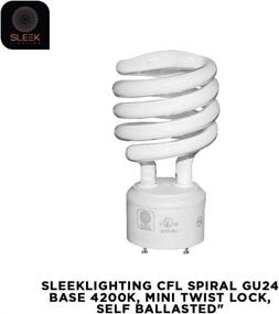 img 1 attached to SleekLighting GU24 23W 2 Prong Bulbs - UL Approved 120v 60Hz - Twist Lock CFL Fluorescent - 4200K Cool White 4 Pack