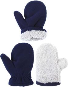 img 3 attached to 🧤 Adjustable Cooraby Toddler Sherpa Mittens - Optimal Boys' Accessories for SEO