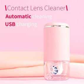 img 3 attached to 💙 Портативный очиститель контактных линз - Ofone Fast Vibration Cleaning Device, Синий Набор для ежедневного ухода за мягкими контактными линзами