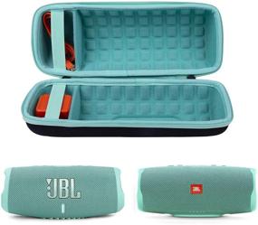 img 3 attached to Замена жесткого чехла Co2CREA для JBL Charge 4 / Замена для водонепроницаемого портативного Bluetooth-динамика JBL Charge 5 (черный чехол внутри бирюзовый)