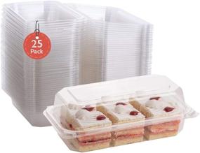 img 3 attached to 🍞 Smygoods Plastic Loaf Container [25 Pack]: Sturdy Hinged Loaf Storage Solution for Fresh Baked Goods - Dimensions: 9 3/10''x5 1/2''x 3 1/3''