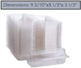 img 2 attached to 🍞 Smygoods Plastic Loaf Container [25 Pack]: Sturdy Hinged Loaf Storage Solution for Fresh Baked Goods - Dimensions: 9 3/10''x5 1/2''x 3 1/3''