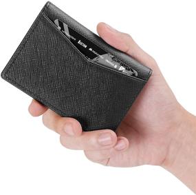 img 1 attached to 👝 Men's Leather Bifold Wallet with RFID Blocking - Stylish Accessories for Card Cases, Money Organizers, and Wallets