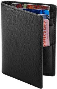 img 4 attached to 👝 Men's Leather Bifold Wallet with RFID Blocking - Stylish Accessories for Card Cases, Money Organizers, and Wallets