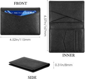 img 3 attached to 👝 Men's Leather Bifold Wallet with RFID Blocking - Stylish Accessories for Card Cases, Money Organizers, and Wallets