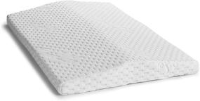 img 4 attached to Подушка для поясничного отдела спинки ComfiLife для сна - подушка из памяти- Memory Foam для облегчения боли в спине - Универсальная треугольная клиньевая подушка для бокового, спинного и животного сна - Подушка для отдыха в постели (белая, стандартная) - Максимальный комфорт для спокойной ночи!