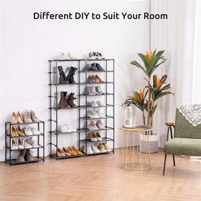 img 1 attached to 👠 YOUDENOVA 9 Tiers Shoe Rack Organizer: Vertical Standing Shoe Shelf for 50-55 Pairs, Black